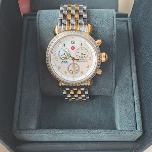 MICHELE CSX SIGNATURE 2 TONE DIAMOND WATCH - .60 ct tw - 100 diamonds